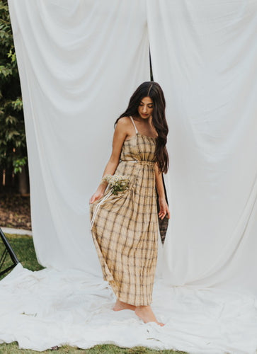 The Gwen Plaid Maxi Dress