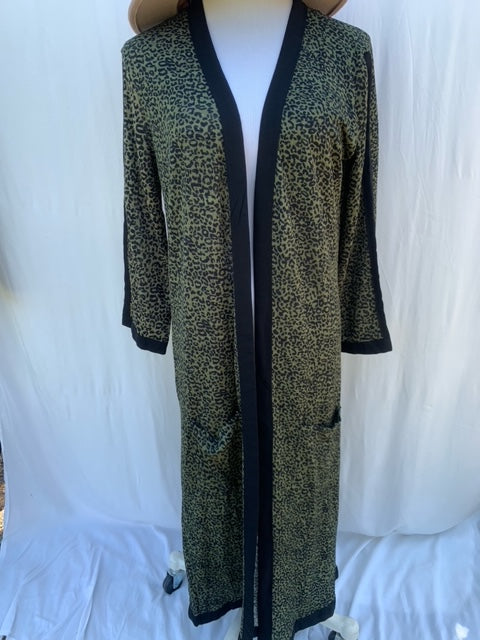 Cheetah print long discount cardigan